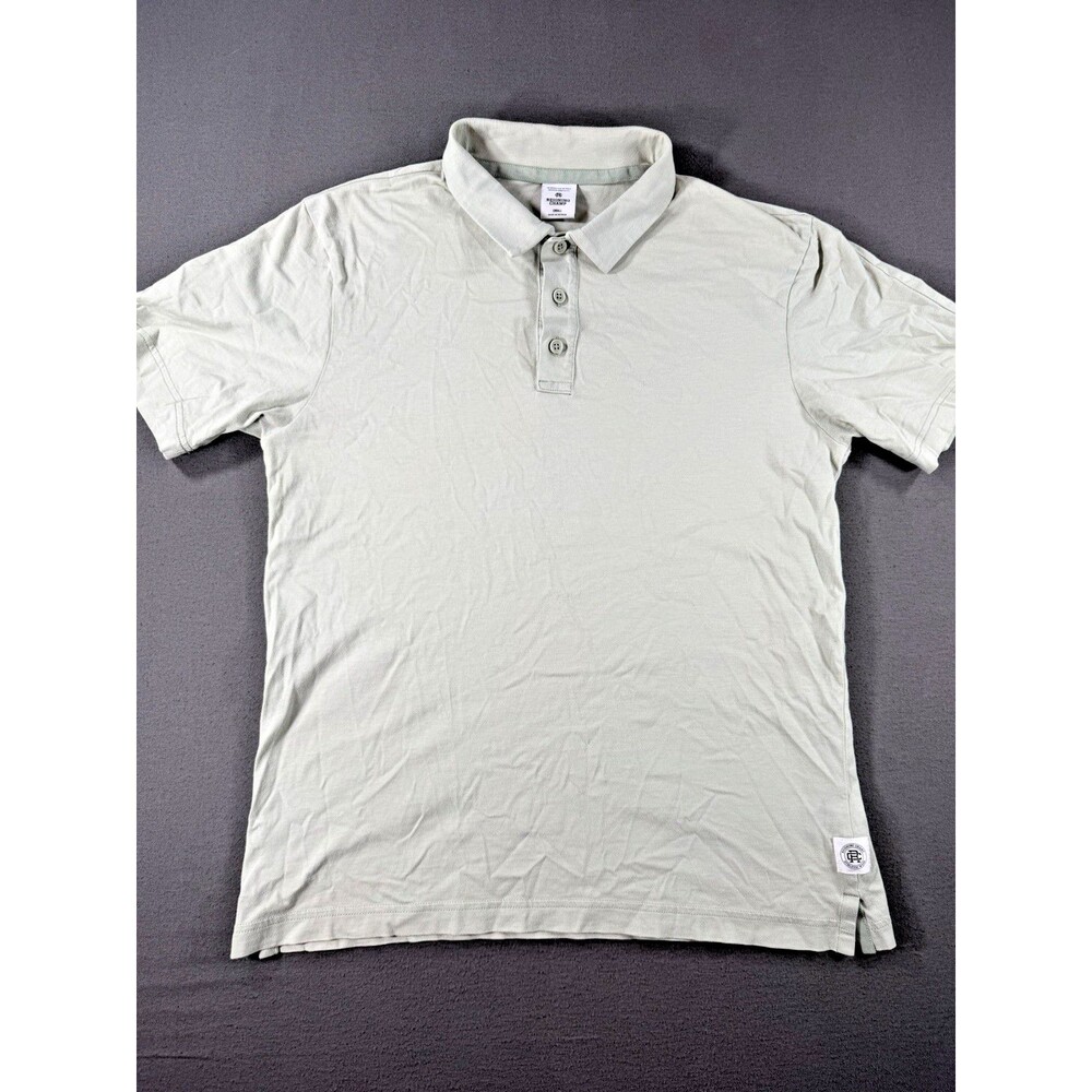 Reigning Champ Polo Shirt Mens Small Green Lightweight Standard Cotton